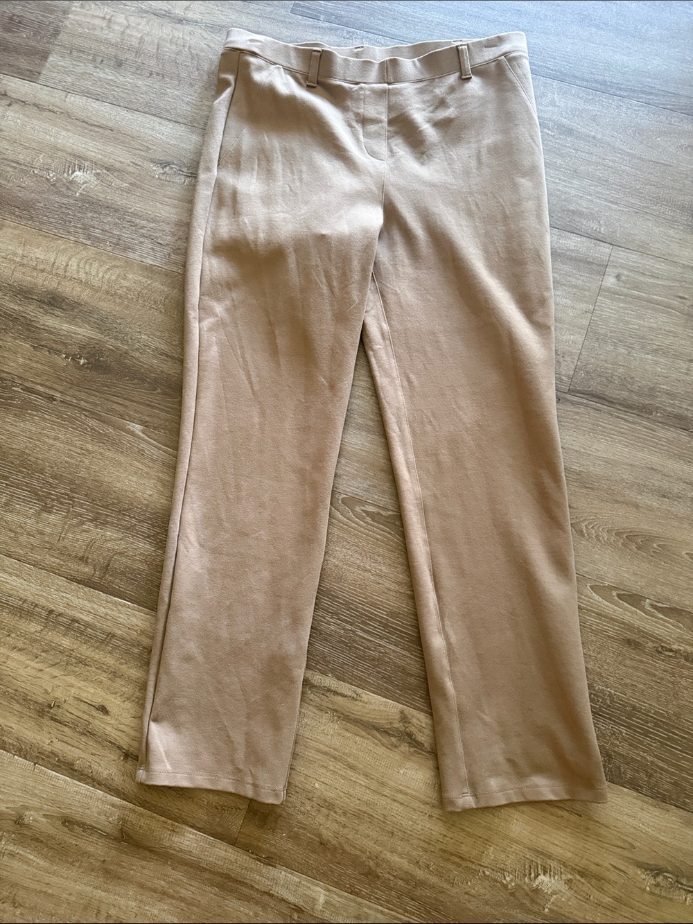 Quince Ponte Four Way Stretch Roasted Pecan Straight-Leg Pants LP